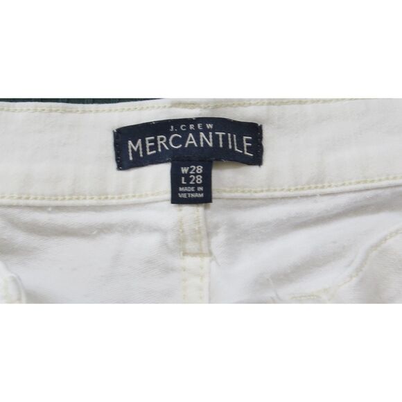J. Crew Mercantile Women's Mid rise Skinny White Jeans 28x28  EUC - Picture 4 of 9